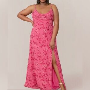 Revelry Pink Floral Bridesmaid dress size 22